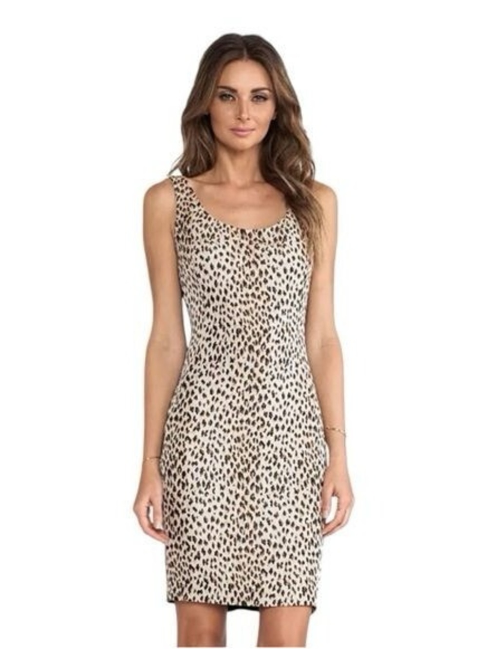 Diane Von Furstenberg Arianna Dress 0 Leopard Caramel New Pearl Black $398 Women - Picture 2 of 11